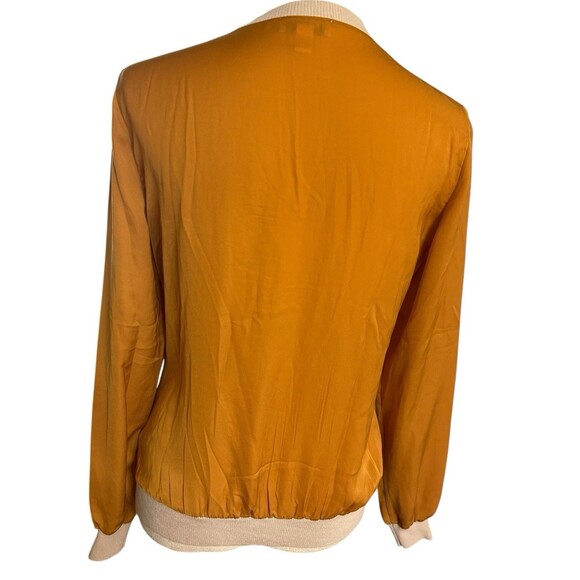 3.1 Philip Lim Leopard Mustard Crew Neck Lightweight Pullover Sweater Top Sz S - Picture 6 of 8